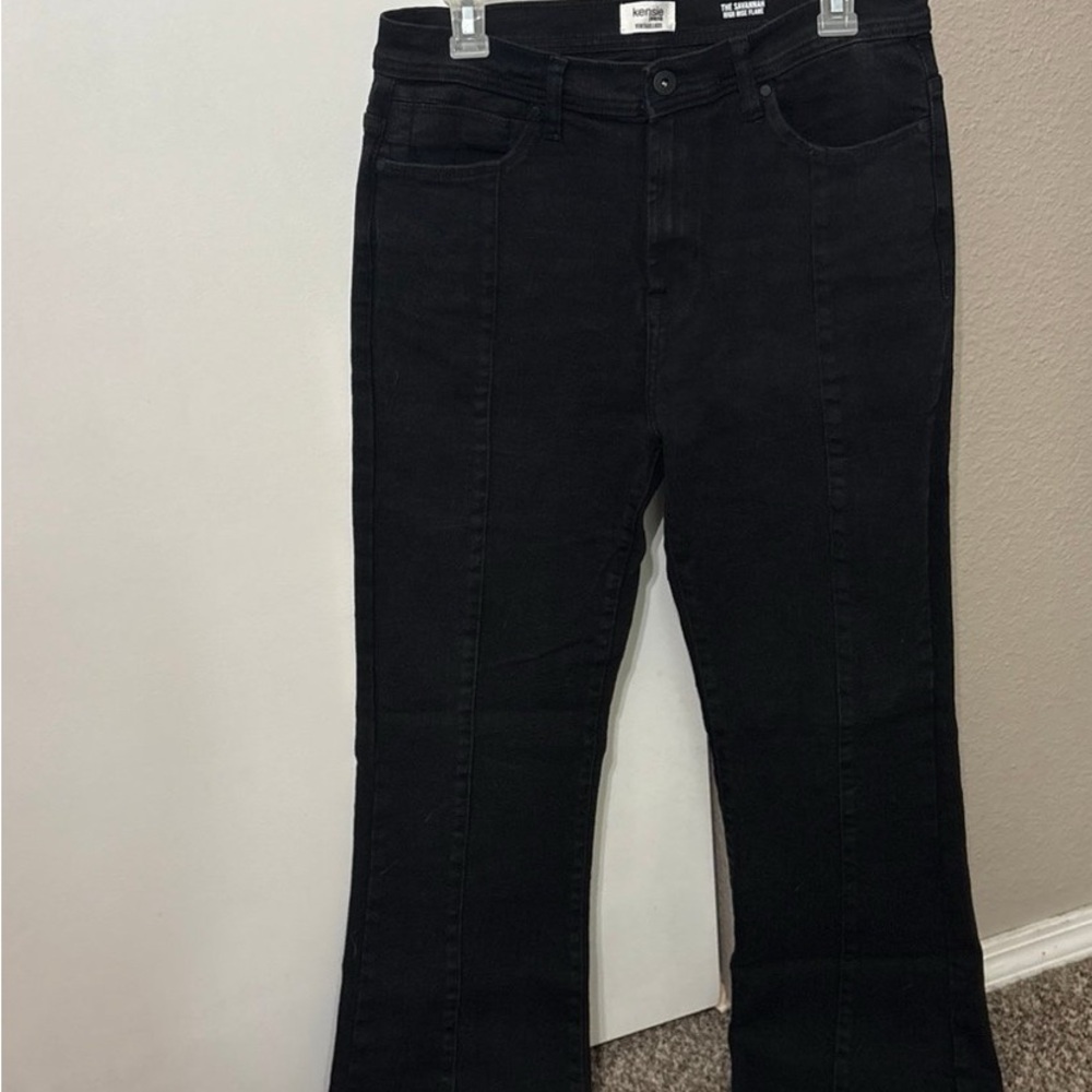 Kensie Women's Dark Flare Jeans
